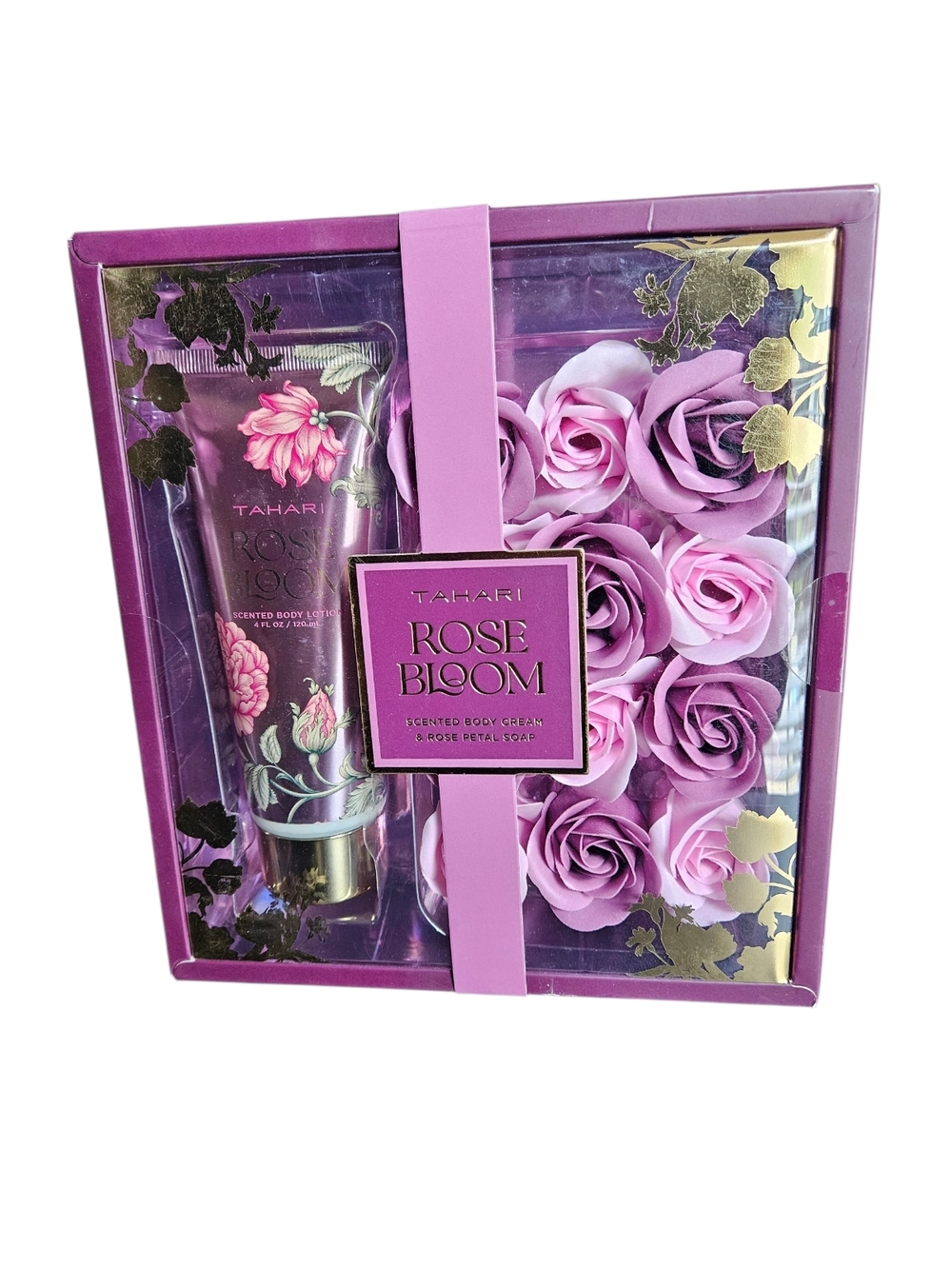 Tahari Rose Bloom Body Cream & Rose Petal Soap Gift Set